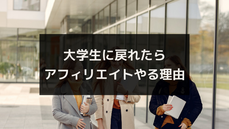 アフィリエイトは大学生でも稼げるけど勘違いしない 私が大学生に戻ったらどうするか ワタリドリブログ